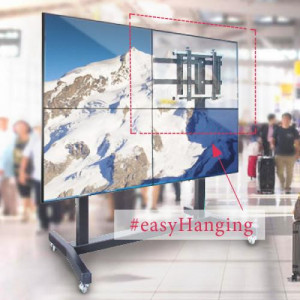 OMB MOVYALL - stand mobil pentru VIDEOWALL, 2x2 back, landscape