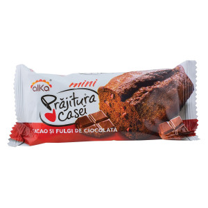 Prajitura casei cu cacao si fulgi de ciocolata Alka 300g, NM25930