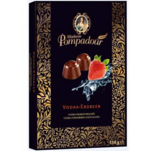Praline de ciocolata umplute cu vodca si capsuni Madame Pompadour 150g, NM26570