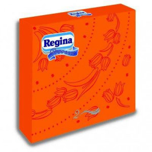 Servetele de masa Regina Provence, 2 straturi, 38 x 38 cm, 44 buc, Portocaliu