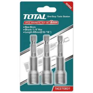 Set 3 chei 8mm -1/4"m hex - 65mm Total, NM/ TAC270831, Argintiu