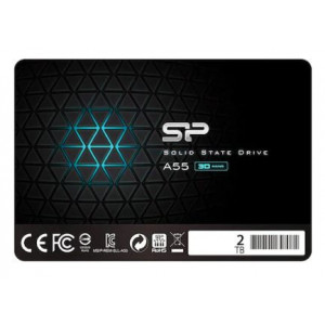 Solid State Drive SSD Silicon Power A55, 2 TB, 2.5 inch, SATA III, 560 MB/s, NM/ SP002TBSS3A55S25, Negru