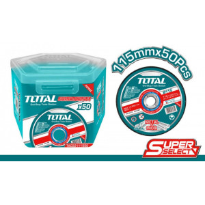 TOTAL - Set 50 discuri abrazive taiere metal - 115