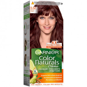 Vopsea de par permanenta cu amoniac Garnier Color Naturals 5.52 Mahon Irizat, 110 ml