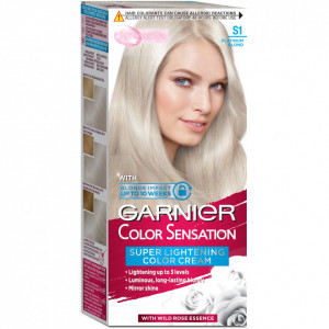Vopsea de par permanenta cu amoniac Garnier Color Sensation vopsea de par permanenta cu amoniac S1 Platinum Blond, 110 ml