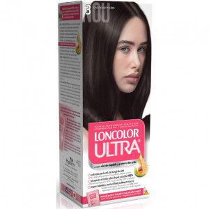 Vopsea de par permanenta Loncolor Ultra 3 Castaniu Inchis, 100 ml