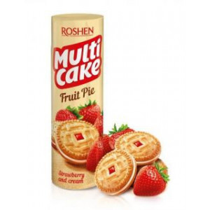 Biscuiti cu crema de capsuni Roshen Multi Cake 195g, NM21940