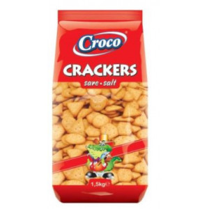 Biscuiti cu sare Croco Crackers 1.5Kg, NM23466