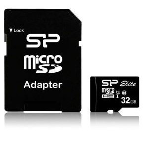 Card de memorie microSDHC Silicon Power Elite R85, 32 GB, clasa 10 UHS-I + adaptot SD, NM/ SP032GBSTHBU1V10SP, Negru