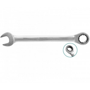Cheie 17mm combinata cu clichet Total, 225mm, NM/ TCSPAR171, Argintiu