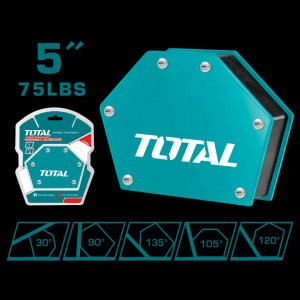 Coltare magnetice pentru sudura Total TAMWH75056/NM, unghi 30-150°, 144x110x25 mm, 5", forta 75 lbs, Verde