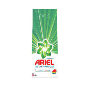 Detergent automat pudra Ariel White & Color, 80 spalari, 8 kg, Alb/Verde