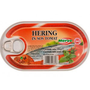 Hering in sos tomat Merve 170g, NM23216