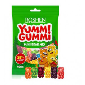 Jeleuri ursuleti Roshen Yumm Gummi Mini Bear Mix 100g, NM21861