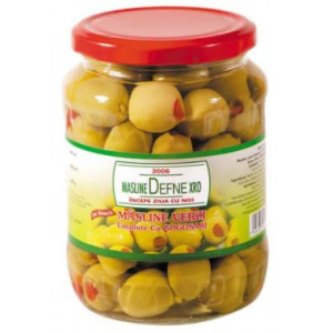 Masline verzi umplute cu gogosari Defne 720ml, NM23673