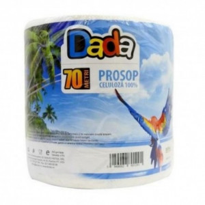 Prosop de bucatarie Dada, 1 rola, 2 straturi, rola 70 m, Alb