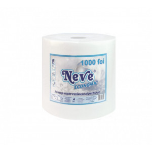 Prosop de bucatarie Neve Economic, 1 rola, 2 straturi, 1000 foi, 23 x 24.5 cm, rola 230 m, Alb