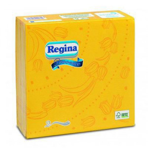 Servetele de masa Regina Provence, 2 straturi, 38 x 38 cm, 44 buc, Galben