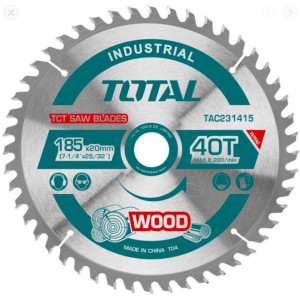 TOTAL - Panza ferastrau TCT pentru lemn - 185x16mm