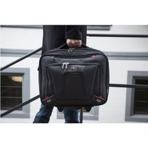 Troller Laptop Wenger Transfer NM 600664, 16", extensibil, rotile, buzunar tableta, Negru