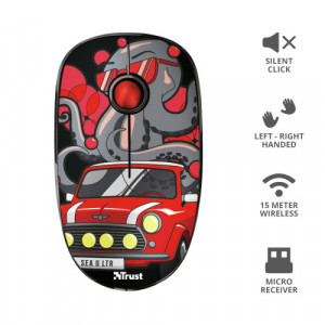 TRUST SKETCH SILENT WIRELESS MOUSE RED
