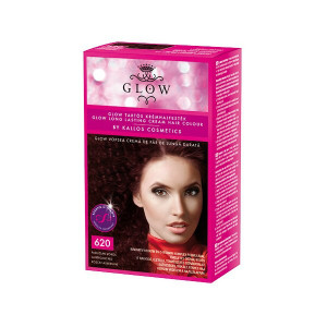 Vopsea de par Glow Kallos 40ml,nr.620 Roscat aubergine