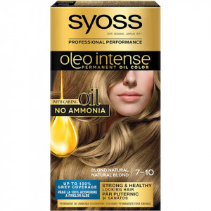 Vopsea de par permanenta fara amoniac Syoss Color Oleo Intense 7-10 Blond Natural, 115 ml