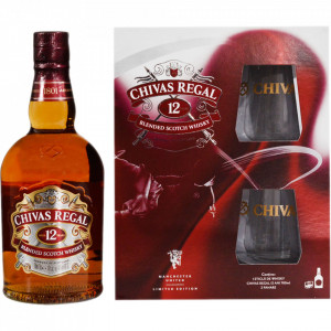 Whisky Chivas Regal 12 ani, 700ml + 2 pahare, NM25683
