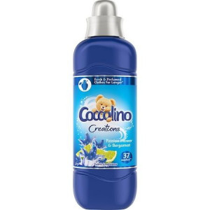 Balsam de rufe Coccolino Passion Flower & Bergamont, 37 spalari, 925 ml, Albastru