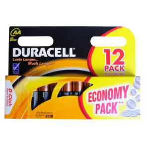 Baterii Duracell BASIC AAK12, R6, 12 buc, NM/ 2.E.1.A, Negru-Bronz