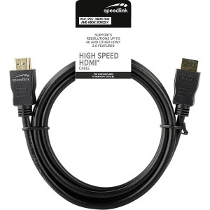 Cablu HDMI 2.0 SpeedLink 4K, 1.5 metri, compatibil cu PS5/PS4/Xbox, NM/ SL-450101-BK-150, Negru
