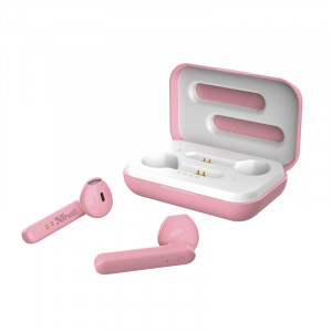 Casti bluetooth Trust Primo Touch NM 23782, comenzi tactile, Roz
