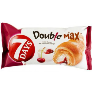 Croissant cu crema de vanilie si visine 7 Days Double Max 80g, NM25987