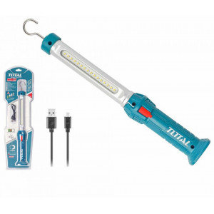 Lampa portabila cu LED Total, baterie reincarcabila Li-polimer, 3.5W, Turcoaz