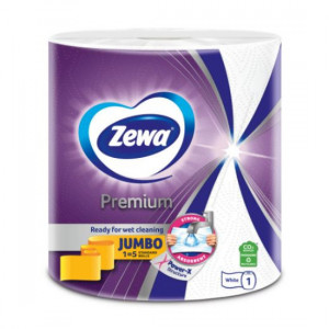 Prosop de bucatarie Zewa Premium Jumbo, 1 rola, 3 straturi, 230 foi/rola, Alb
