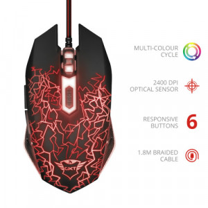 TRUST GXT 105 Izza Illuminated Gaming Mouse