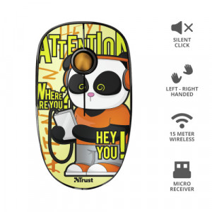 TRUST Sketch Silent Click Wireless Mouse - yellow