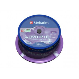 Verbatim DVD+R DOUBLE LAYER 8X 8.5GB MATT SILVER SURFACE