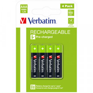 Verbatim Rechargeable Battery AAA 4 Pack / HR03