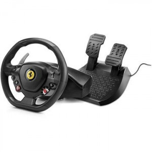 Volan Thrustmaster T80 Ferrari 488 GTB Edition pentru PC/PS + pedale, 11 butoane + D-pad, sistem de prindere central, NM/ 4160672, Negru