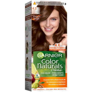 Vopsea de par permanenta cu amoniac Garnier Color Naturals 4.3 Saten Auriu, 110 ml