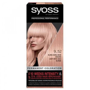 Vopsea de par permanenta Syoss Color Baseline 9-52 Blond Auriu Rose Deschis, 115 ml