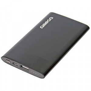 Baterie externa Omega 5000 mAh, 5 V, 1000 mA, 118 x 65 x 11 mm, NM/ OMPB5XB, Negru