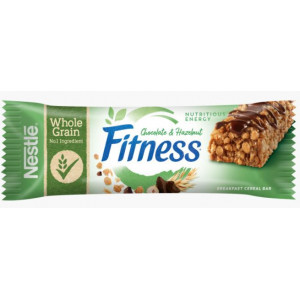 Baton de cereale cu ciocolata si alune Nestle Fitness 22.5g, NM26544