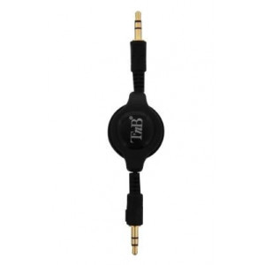 Cablu jack retractabil TNB Influence 3.5mm, NM/ TBJACK1, Negru