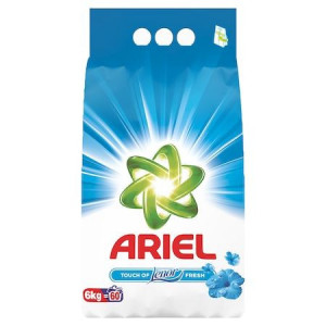 Detergent automat pudra Ariel Touch of Lenor Fresh, 60 spalari, 6 kg, Alb/Blue
