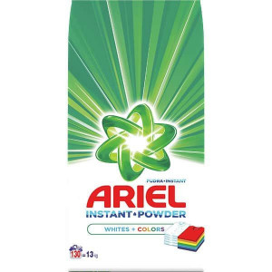 Detergent automat pudra Ariel White & Color, 130 spalari, 13 kg, Alb/Verde