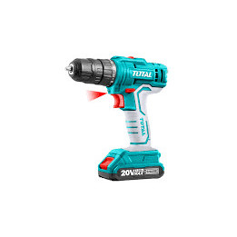 Masina de gaurit cu 2 acumulatori Total, 20 V- 1.5 Ah, Li-Ion, 1500 rpm, 45 Nm cuplu maxim, 10 mm, NM/ TDLI20012, Turcoaz