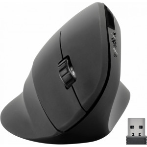 Mouse optic vertical SpeedLink Piavo ergonomic, 2400 dpi, 5 butoane, cu fir, NM/ SL-610019-BK-01, Negru