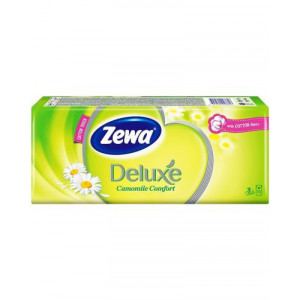 Servetele nazale Zewa Delux Camomille Comfort, 3 straturi, 10 pachete, Alb